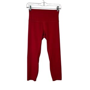 Lululemon Lunar New Year Align High-Rise Crop 23" Dark Red Gold Logo